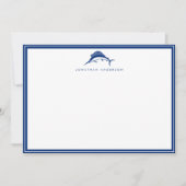 ネイビー航海のメカジキカスタムのメモカード ノートカード (正面)