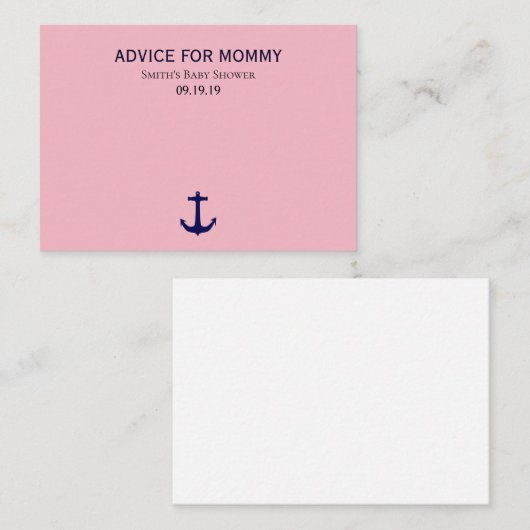 ネイビー航海のモミーアドバイスカード アドバイスカード (正面/裏面)