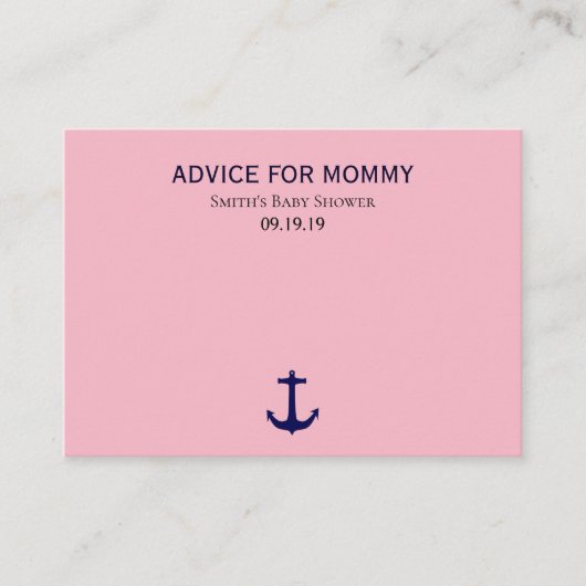 ネイビー航海のモミーアドバイスカード アドバイスカード (正面)