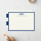 ネイビー航海のロープ対応ノートカード ノートカード (正面/裏面インサイチュ)