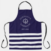 ネイビー航海の名前をカスタムする エプロン (正面)