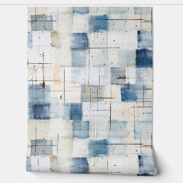 ネイビー芸術的ブルーインディゴカラー紙テクスチャ 壁紙