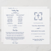 ネイビー華美ブルーカソリッ結婚クのマスプログラム (正面/裏面)