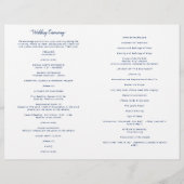 ネイビー華美ブルーカソリッ結婚クのマスプログラム (裏面)