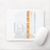 ネイビー誇りを持ったシービー兄弟フラッグヒーロー献上品ギフト マウスパッド (マウス)