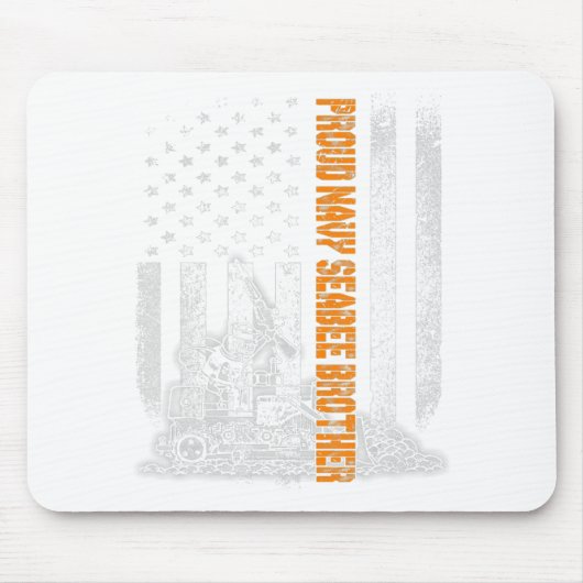 ネイビー誇りを持ったシービー兄弟フラッグヒーロー献上品ギフト マウスパッド (正面)