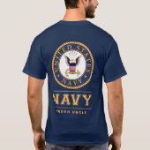 ネイビー誇りを持った – 叔父 Tシャツ (裏面)