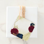 ネイビー赤離れ花結婚金ゴールド フェイバータグ (インサイチュ)