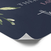 ネイビー赤面イエローブルゴーニュフローラ愛は生命 ポスター (角)