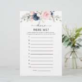 ネイビー赤面ピンクどこ我々ブライダルシャワーゲーム (スタンド正面)