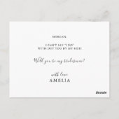 ネイビー赤面ピンクフローラは私の花嫁になる ポストカード (裏面)