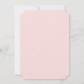 ネイビー赤面ピンクフローラは私の花嫁になる 招待状 (裏面)