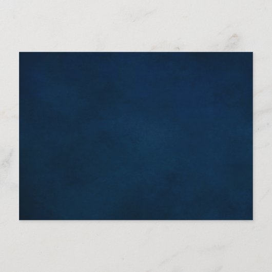 ネイビー赤面フローラグリーナリー結婚幾何学模様 エンクロージャーカード (裏面)