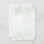 ネイビー赤面フローラグリーナリー結婚幾何学模様 出欠カード (裏面)