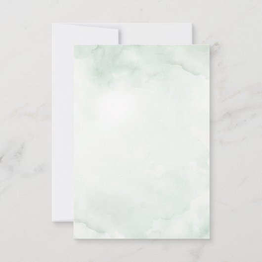 ネイビー赤面フローラグリーナリー結婚幾何学模様 出欠カード (裏面)