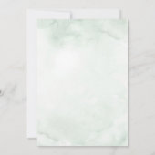 ネイビー赤面フローラグリーナリー結婚幾何学模様 招待状 (裏面)