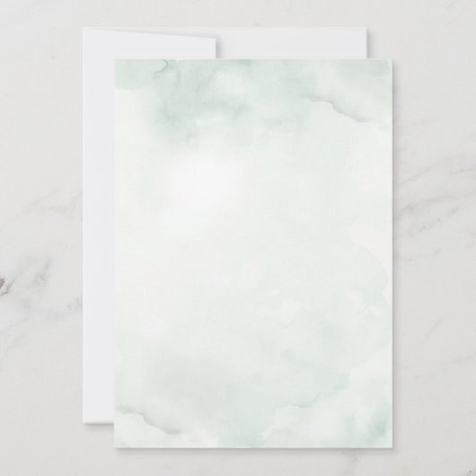 ネイビー赤面フローラグリーナリー結婚幾何学模様 招待状 (裏面)