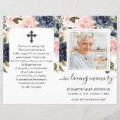 ネイビー赤面フローラ写真葬式フルプログラム (正面)