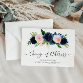 ネイビー赤面フローラ新しいホーム移動発表 招待状