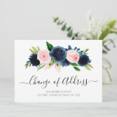 ネイビー赤面フローラ新しいホーム移動発表 招待状 (スタンド正面)