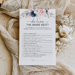 ネイビー赤面フローラ誰が花嫁のゲームを知っ最高のている