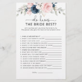 ネイビー赤面フローラ誰が花嫁のゲームを知っ最高のている (正面)