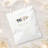 ネイビー赤面フローラ金ゴールドサンキュー結婚ズ フェイバーバッグ (クリップ留めされた状態)