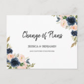 ネイビー赤面フローラ離れ緑化計画変更 ポストカード (正面)