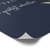 ネイビー赤面ブルゴーニュフローラトゥルーラブアドベンチャー ポスター (角)