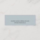 ネイビー赤面ブルーフローラスタッドイヤリングディスプレイロゴ スキニー名刺 (裏面)