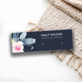 ネイビー赤面ブルーフローラスタッドイヤリングディスプレイロゴ スキニー名刺