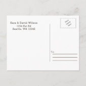 ネイビー赤面ブルーミング〔雄ジカの〕枝角カントリーシ結婚ック 案内ポストカード (裏面)