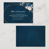 ネイビー赤面幾何学的Webサイト詳細 エンクロージャーカード (正面/裏面)