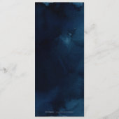 ネイビー赤面書道の素朴なフローラ結婚のメニュー メニュー (裏面)