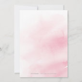 ネイビー赤面素朴フローラ書道ブライダルシャワー 招待状 (裏面)