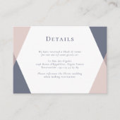 ネイビー赤面結婚の詳細エンクロージャカード エンクロージャーカード (正面)