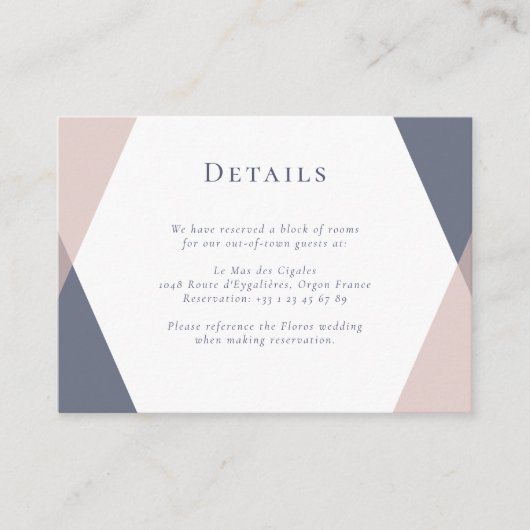 ネイビー赤面結婚の詳細エンクロージャカード エンクロージャーカード (正面)