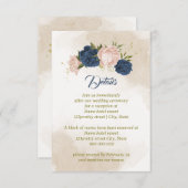 ネイビー赤面花葉緑 エンクロージャーカード (正面/裏面)