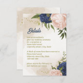 ネイビー赤面花葉緑 エンクロージャーカード (正面/裏面)