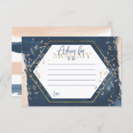 ネイビー赤面金ゴールドアドバイスのカードになる 招待状