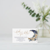 ネイビー金ゴールドのベビーチケット エンクロージャーカード (スタンド正面)
