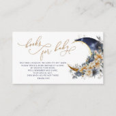 ネイビー金ゴールドのベビーチケット エンクロージャーカード (正面)