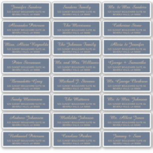 ネイビー金ゴールドの個々のゲストアドレスエレガントラベル シール