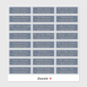 ネイビー金ゴールドの個々のゲストアドレスエレガントラベル シール (シート)