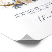 ネイビー金ゴールドの月おむつラッフルポスター ポスター (角)