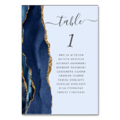 ネイビー金ゴールドアゲ淡い色のートブルー結婚ズ テーブルナンバー (正面)