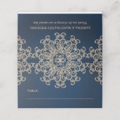 ネイビー金ゴールドインディアンスタイルテント座席表 プレイスカード (外部開封)