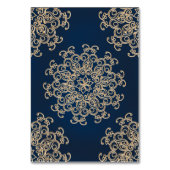 ネイビー金ゴールドインディアンスタイルDIYテント座席表 テーブルナンバー (裏面)