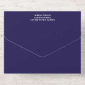 ネイビー金ゴールドエレガントタイポグラフィ企業のイベント オールインワン招待状 (背面)