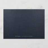 ネイビー金ゴールドエレガント書道宿泊施設 エンクロージャーカード (裏面)